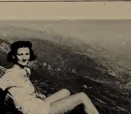 Диана Гулд на отдыхе с Иегуди и его детьми в Швейцарии, 1947