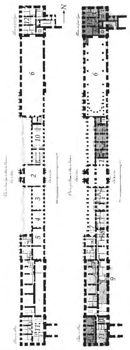 Рис. 3.4. Планы дворца Тюильри, около 1789 года