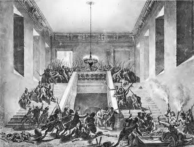 Рис. 3.5. Парадная лестница к Зале швейцарцев, 28 февраля 1791 года