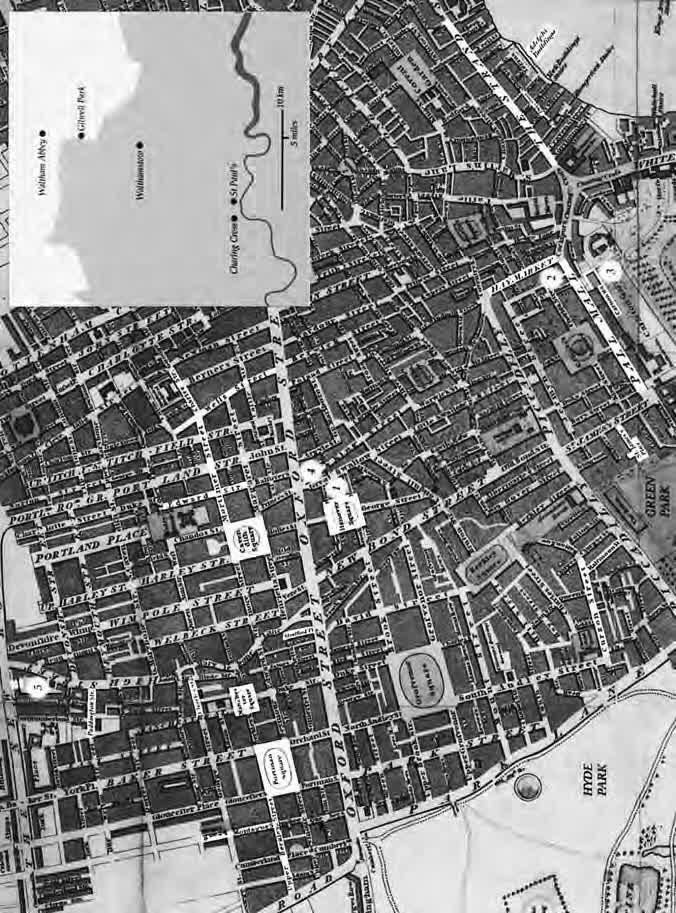 Рис. 6.1. Фрагмент плана Лондона и Вестминстера 1809 года (Могг)