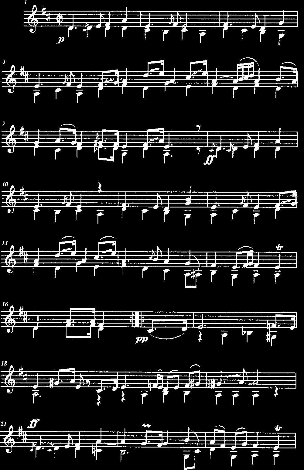 Рис. 8.1. Факсимиле рукописи Виотти «Marcia a Due Violini» (первая страница)